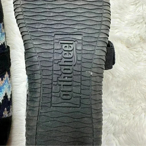 Orthaheel Alta Slippers  Black / Blue / Pink Zigzag Size 5 - Picture 16 of 16